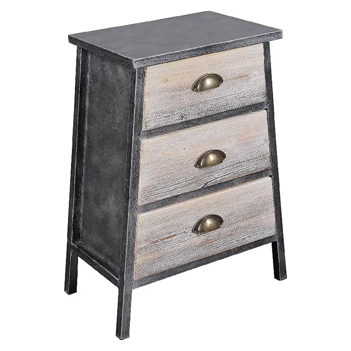 Picture of 4D Concepts 683017 Claremont Collection 3 Drawer Chest&#44; Black & Gray