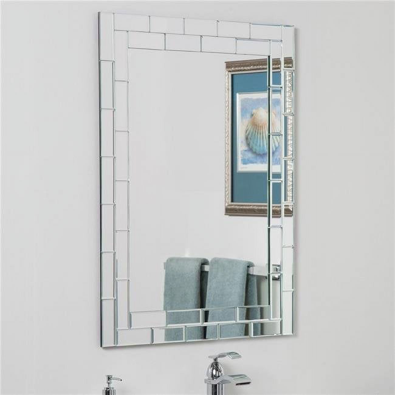 Picture of Decor Wonderland SSM414-2 Grand Street Modern Bathroom Mirror - Silver