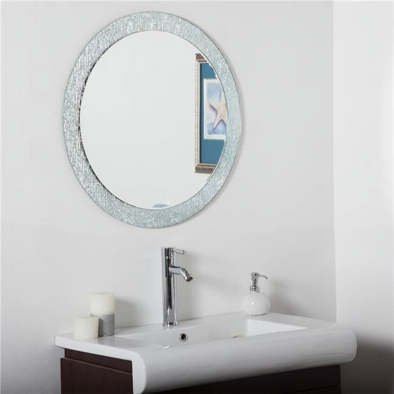 Picture of Decor Wonderland SSM5005-3 Molten Round Bathroom Mirror