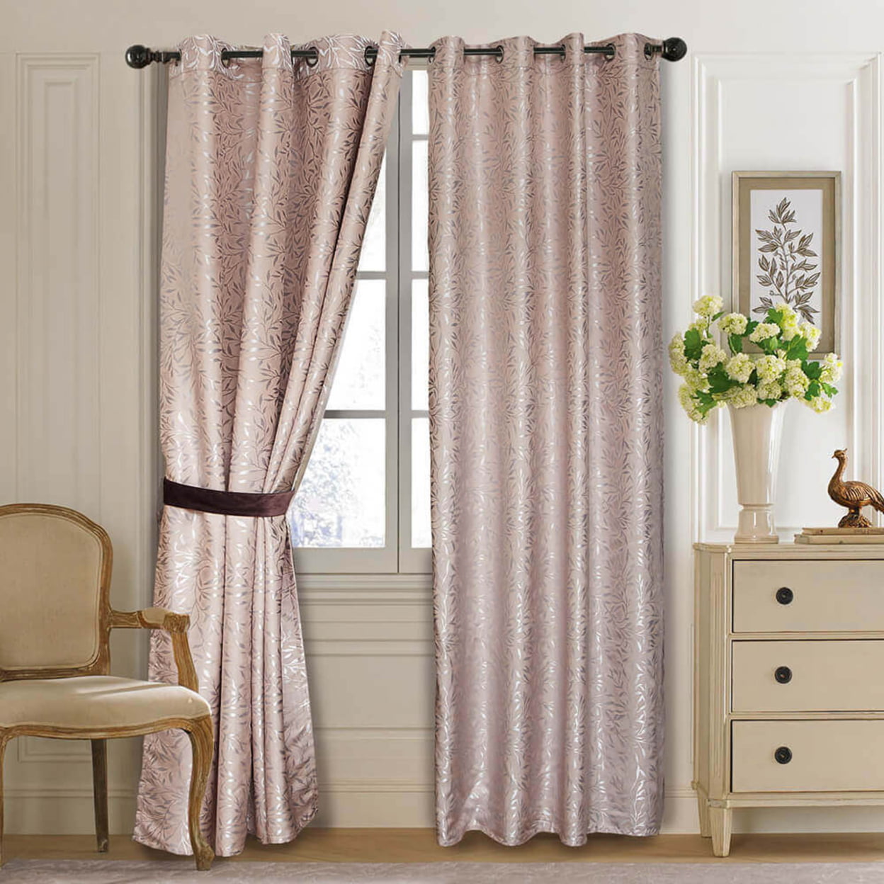 Window Semi-Blackout Curtain & Drape Panel, Olympia