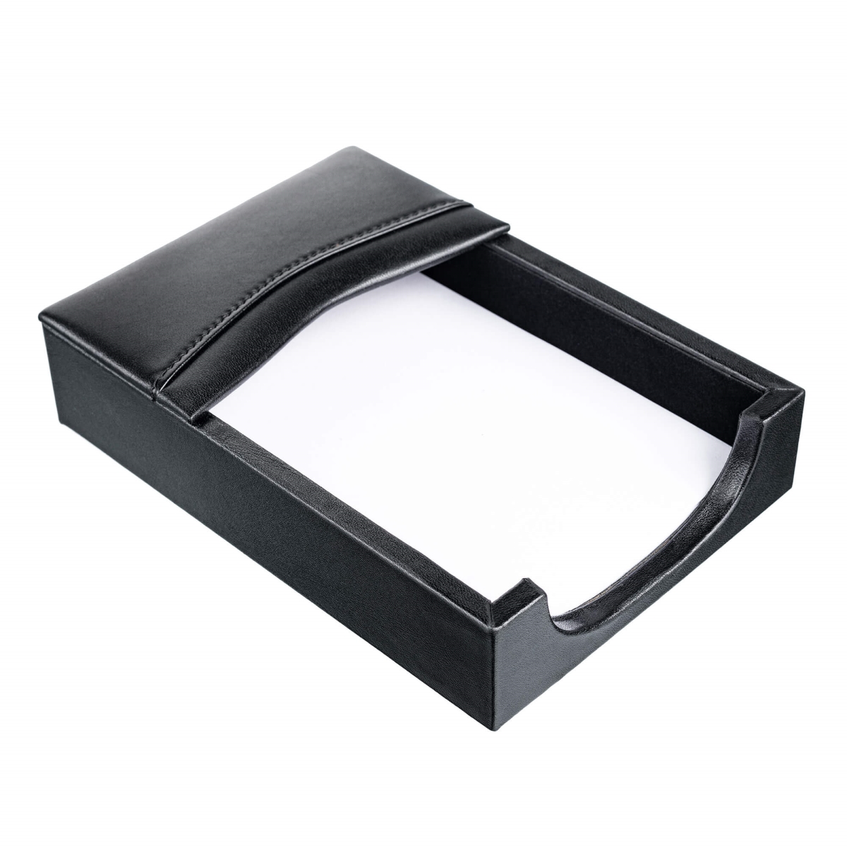 AG-1009 Classic Black Leather 4 x 6 Memo Holder