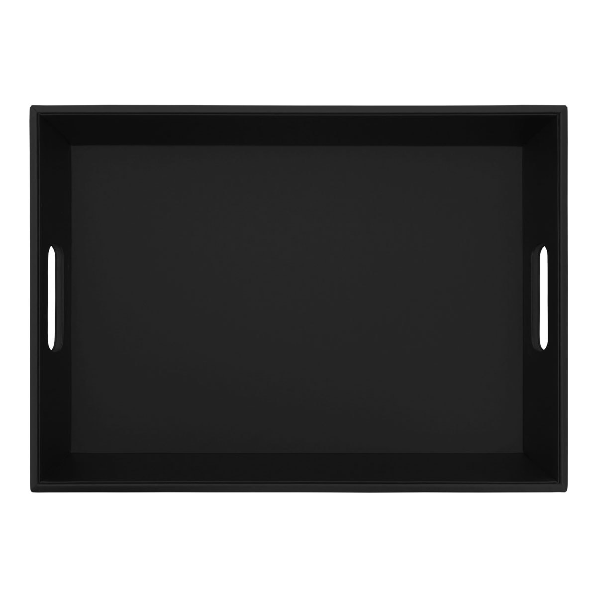 Picture of Dacasso  AG-1033 Classic Black Leather Serving Tray with Handles