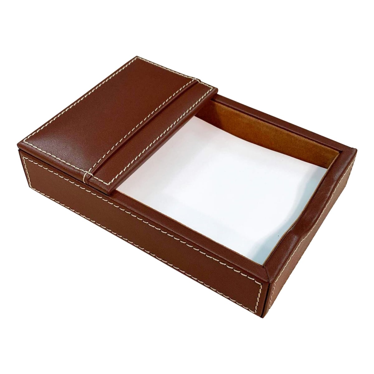 AG-3209 Rustic Brown Leather 4 in. x 6 in. Memo Holder