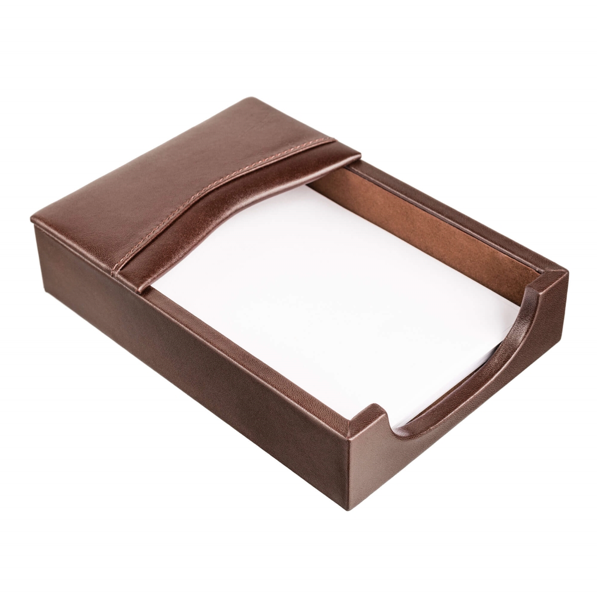 AG-3409 Chocolate Brown Leather 4 x 6 Memo Holder