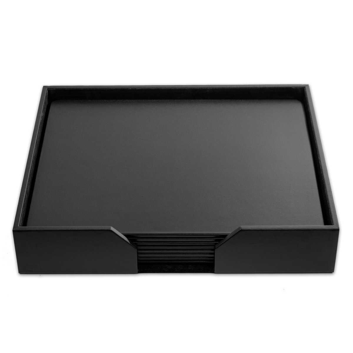 DF-1076 Black Leather 9 Piece Conference Room Set, 20 x 16 Size Pads