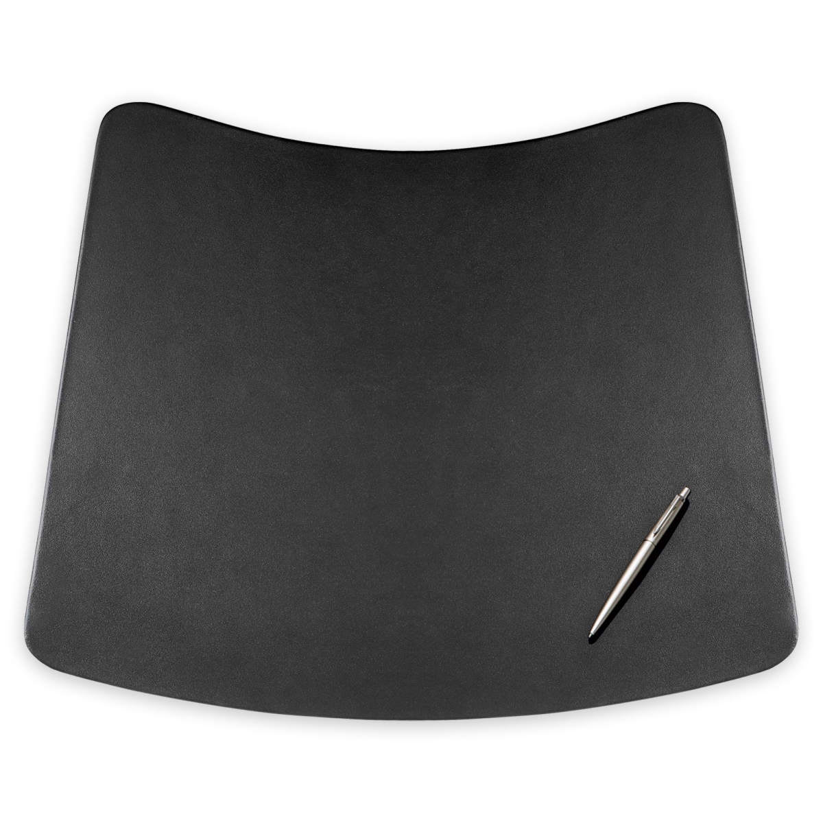 PR-1024 Classic Black Leather 17 in. x 14 in. Conference Pad for Round Table