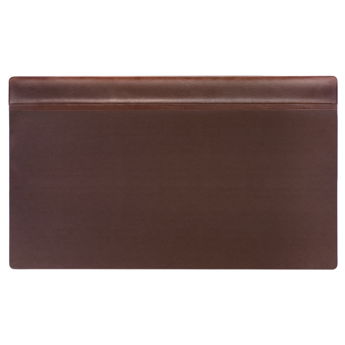 PR-3421 Chocolate Brown Leather 34 in. X 20 in. Top-Rail Desk Pad