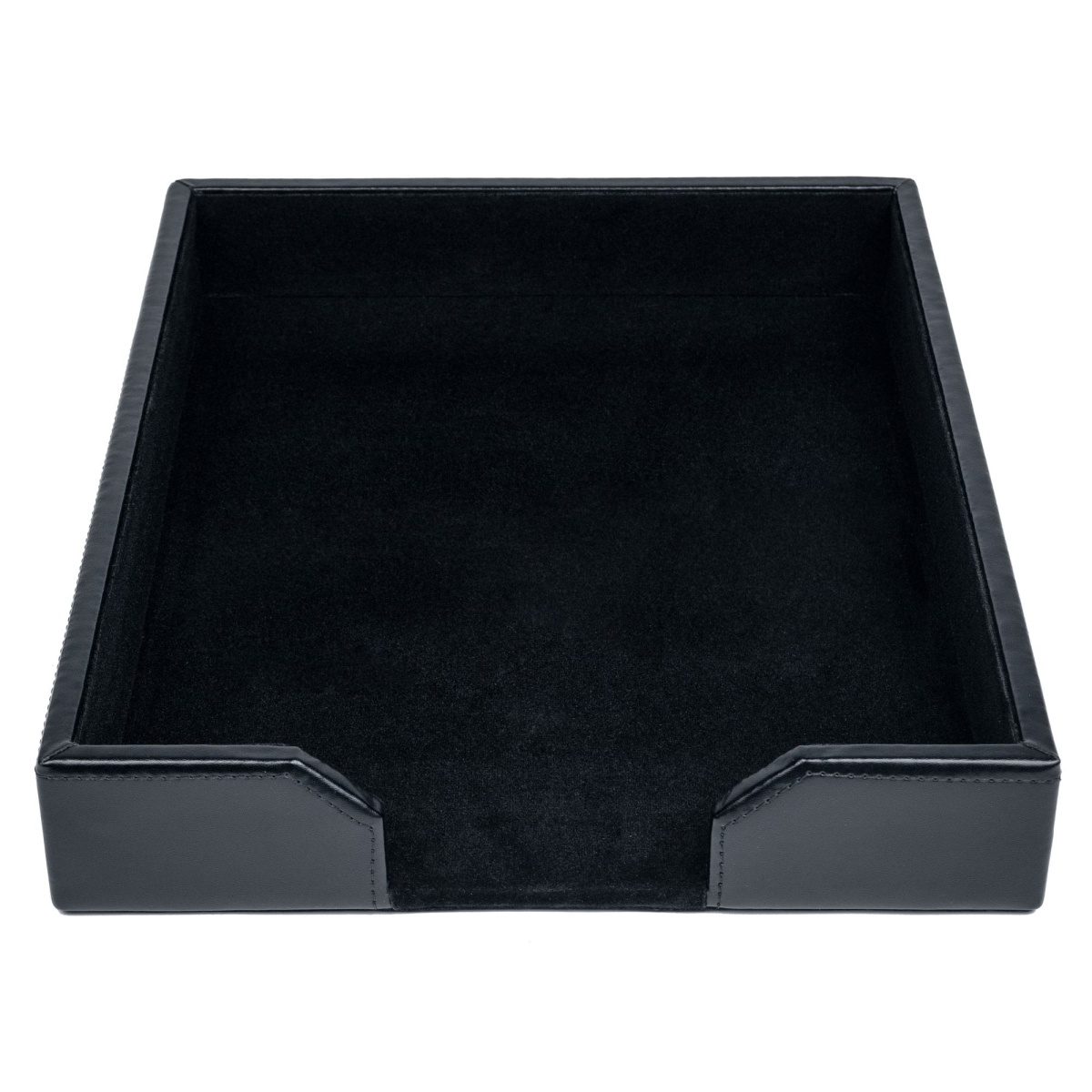 AC-1401 Black Bonded Leather Letter Tray