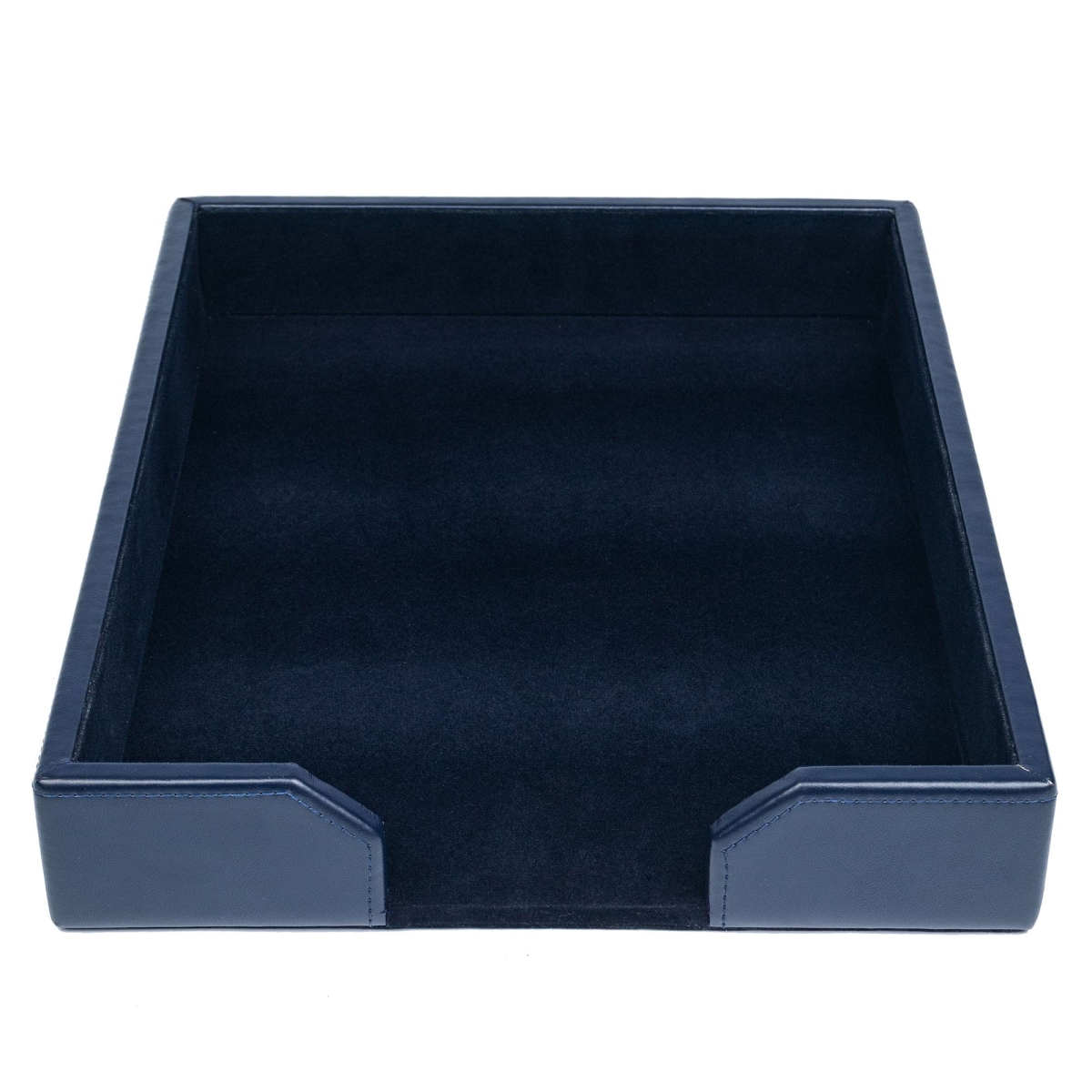 AC-5001 Navy Blue Bonded Leather Letter Tray