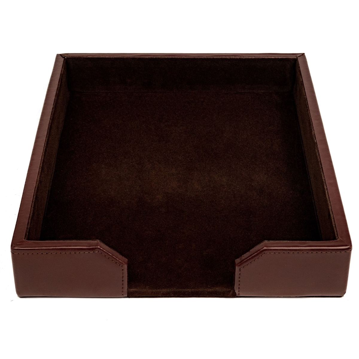 AC-3601 Dark Brown Bonded Leather Letter Tray
