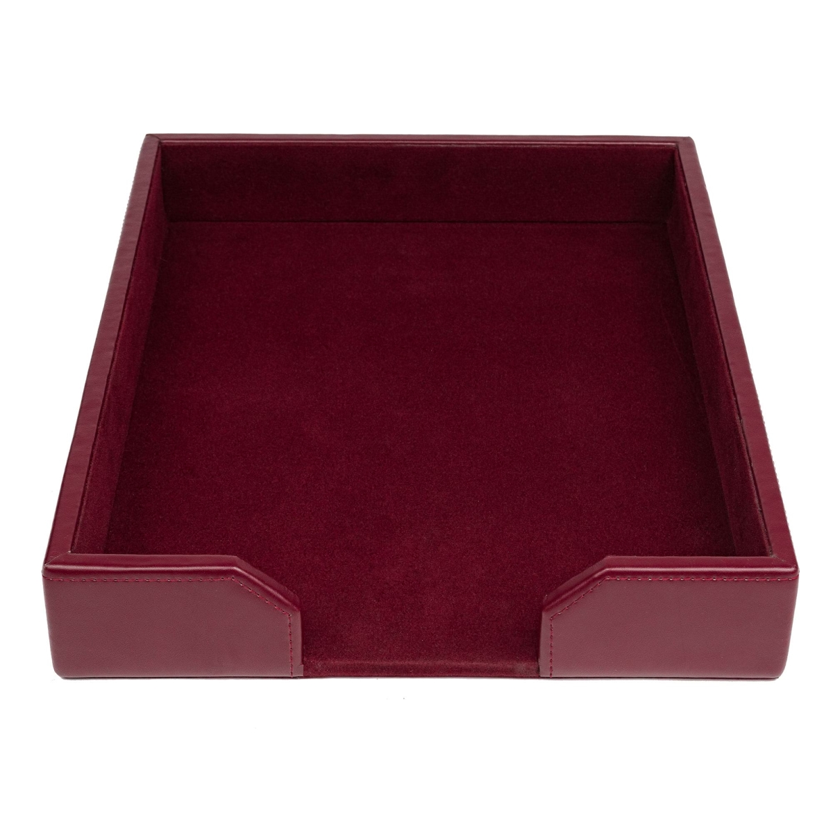 AC-5201 Burgundy Bonded Leather Letter Tray