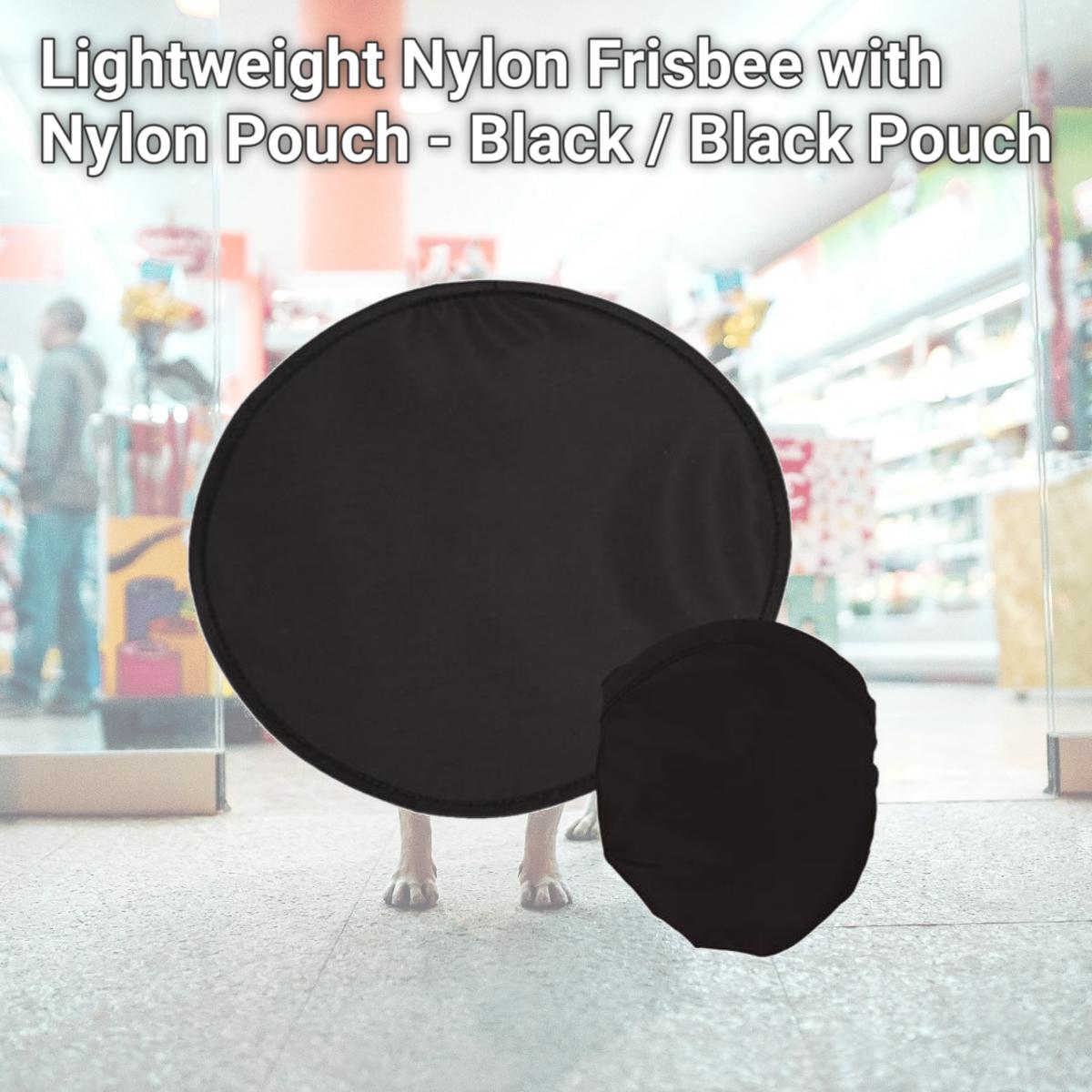 Picture of Debco M0170 Lightweight Nylon Frisbee with Nylon Pouch - Black / Black Pouch 