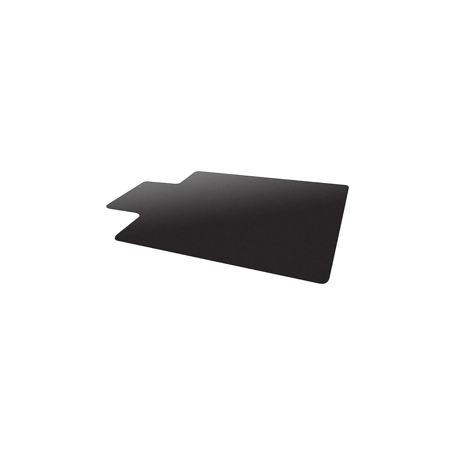 CM21232BLKCOM EconoMat Textured Non-Studded Rectangle Lip Chair Mat, Black - 45 x 53 in.