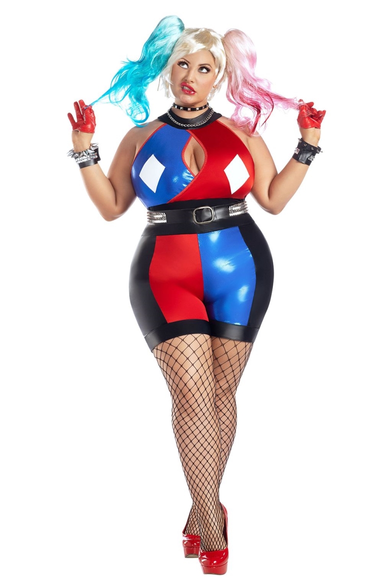 S2144X-CST-3X  Plus Crazy Quinn Costume for Womens - 3X