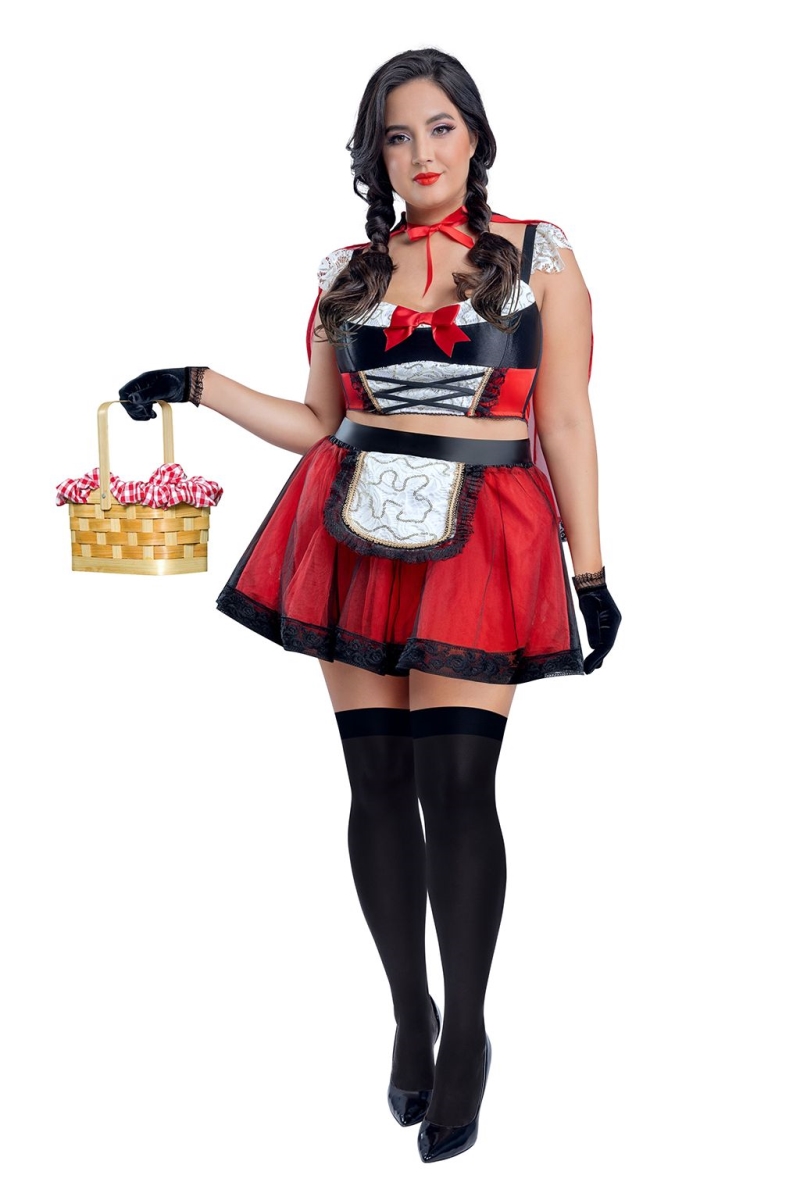 S2232X-CST-5X  Plus Little Red Costume for Womens - 5X