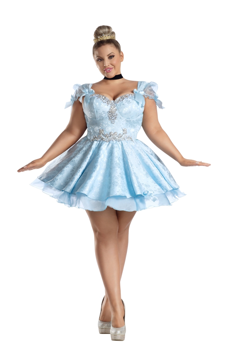 PK2136X-CST-1X Womens Plus Lost Slipper Princess Costume - 1X