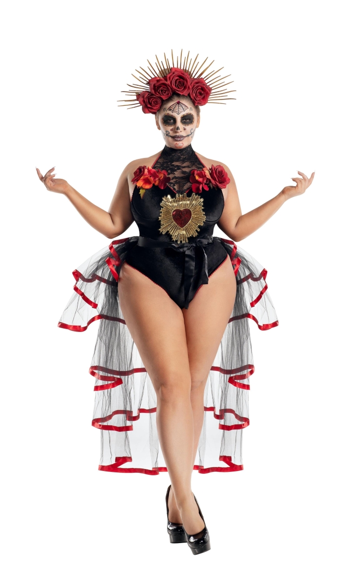 PK2247X-CST-1X Womens Plus La Muerta Costume - 1X