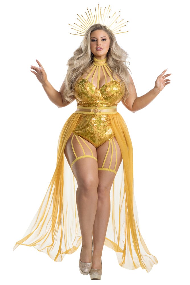 PK2222X-CST-2X Womens Plus Rising Sun Beauty Costume - 2X