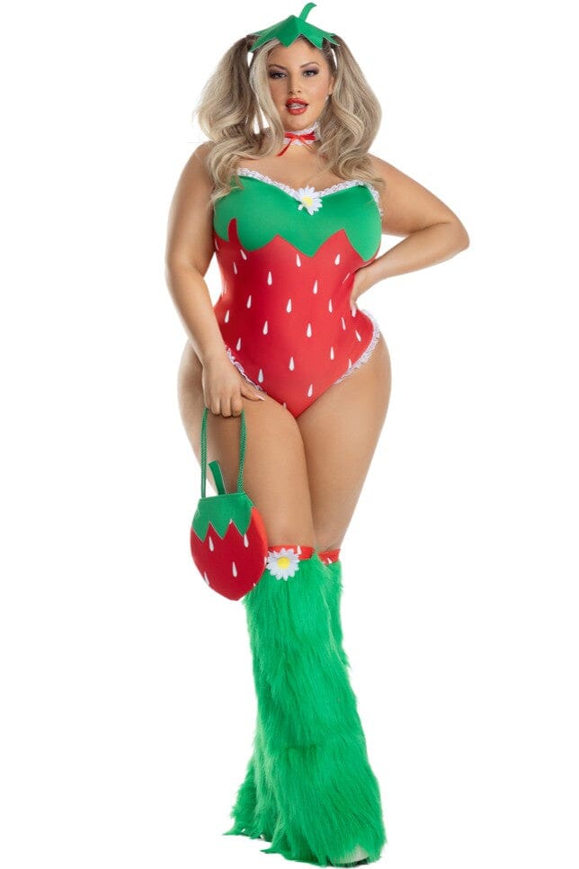 PK2130X-CST-5X Womens Plus Sassy Strawberry Costume - 5X