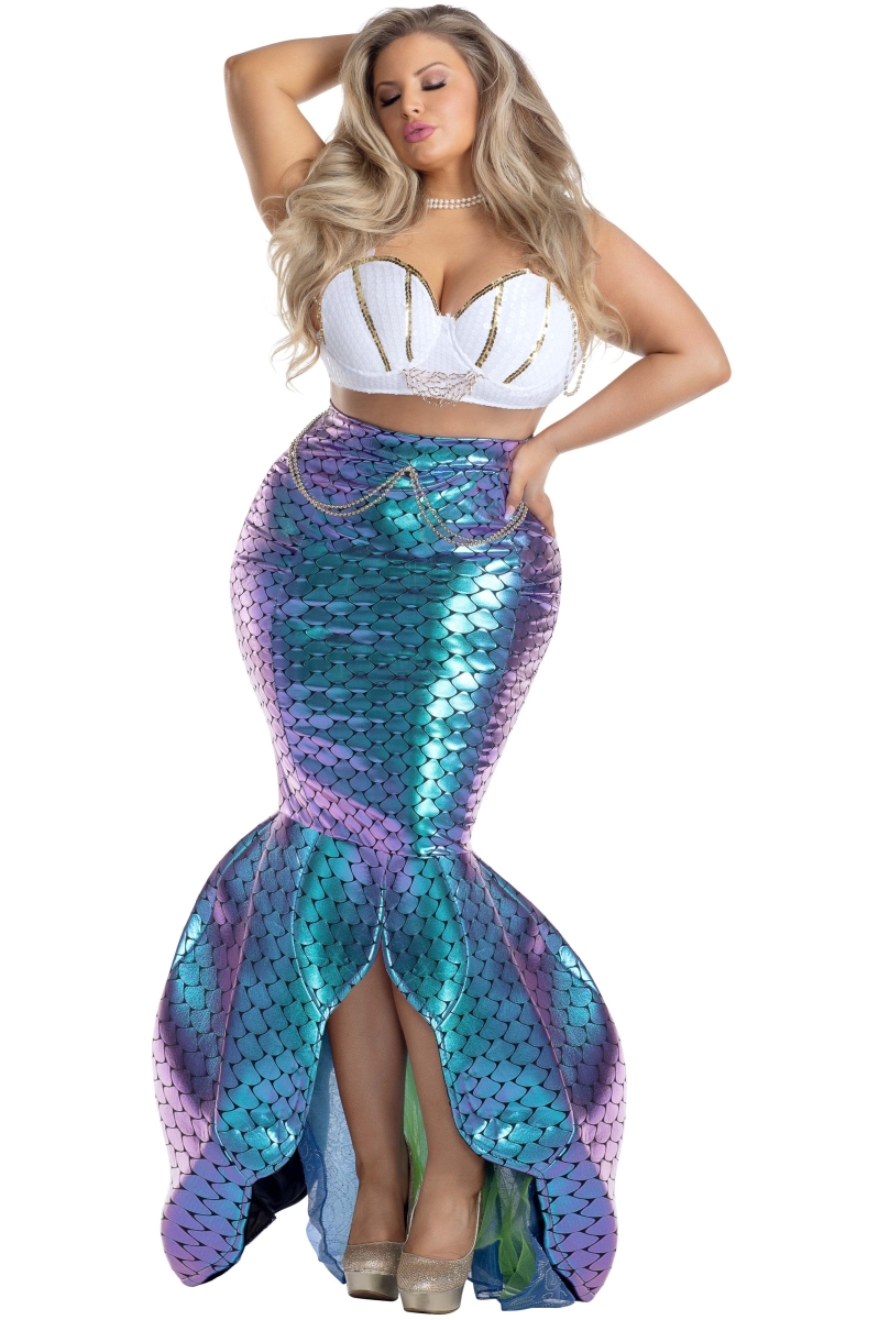 PK845X-CST-4X Womens Plus Under the Sea Mermaid Costume - 4X