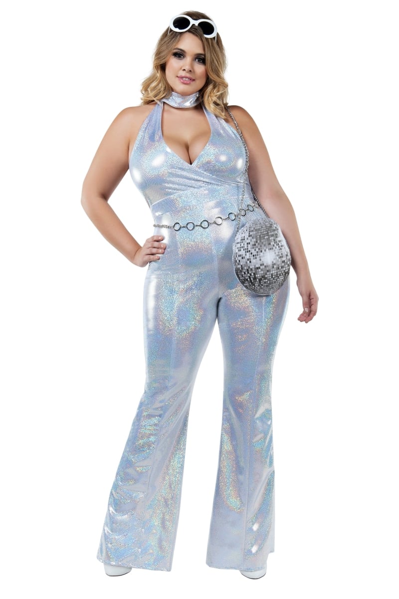 S8032X-CST-1X  Plus Disco Honey Costume for Womens - 1X