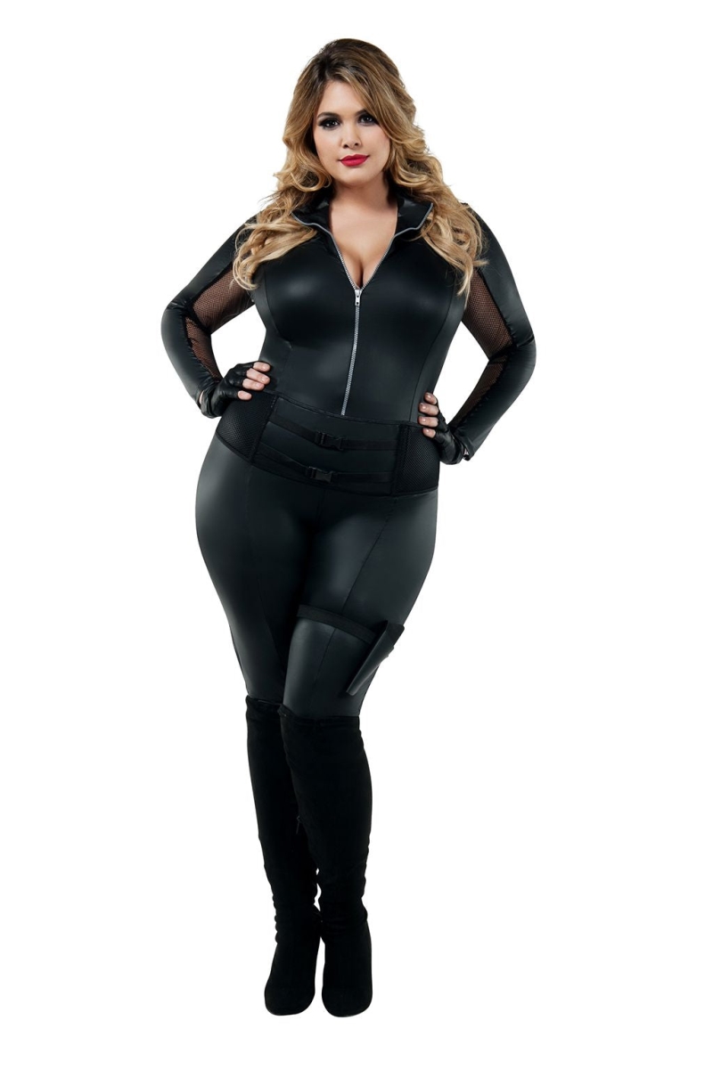 S8026X-CST-5X  Plus Secret Agent Costume for Womens - 5X