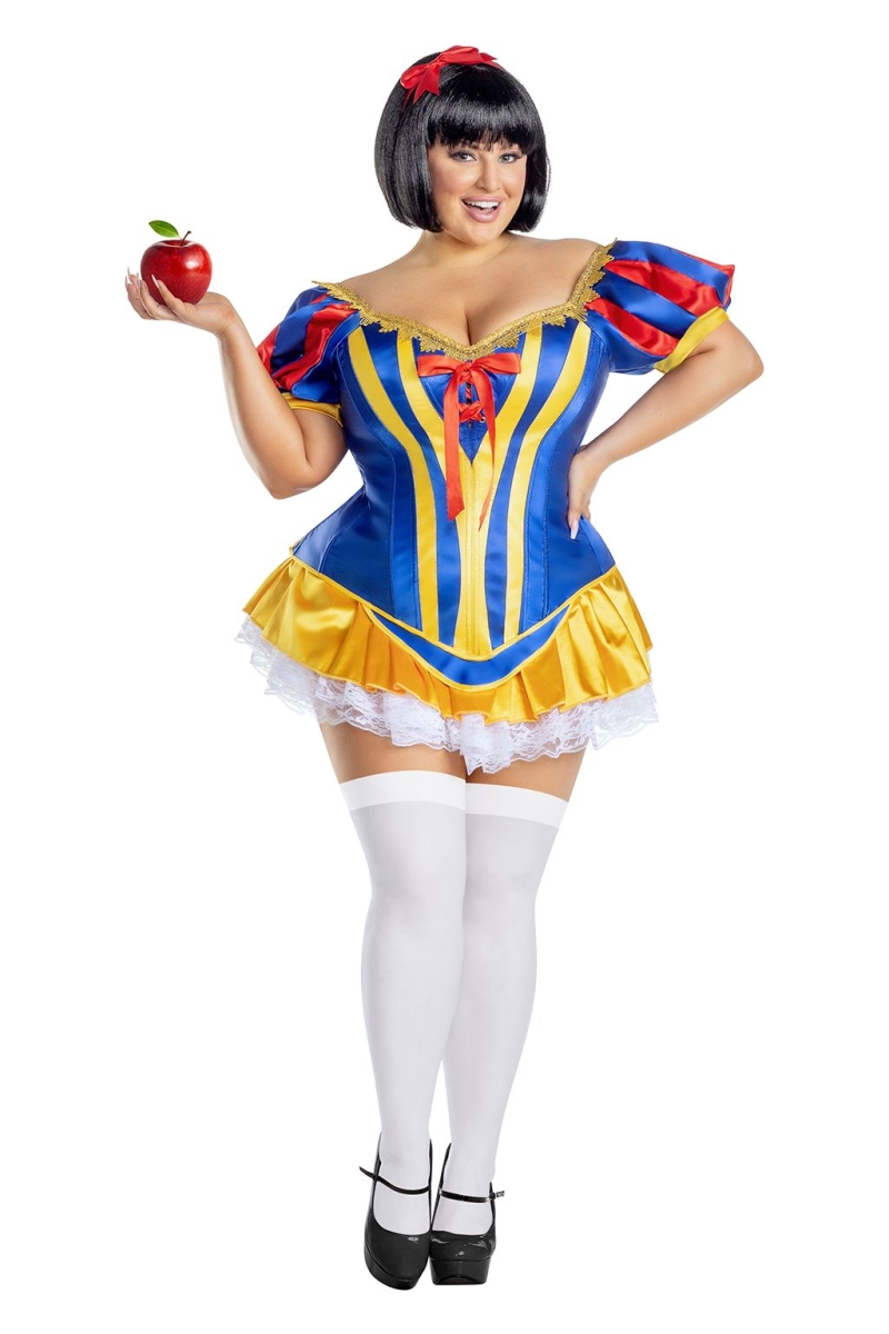S4540X-CST-2X  Plus Fairy Tale Snow White Costume for Womens - 2X