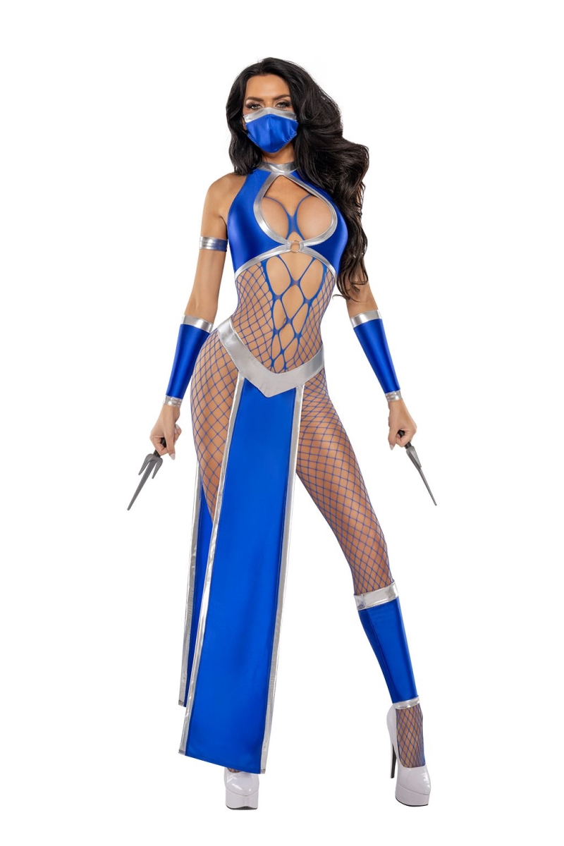 S2641-CST-M  Blue Ninja Costume for Womens - Medium