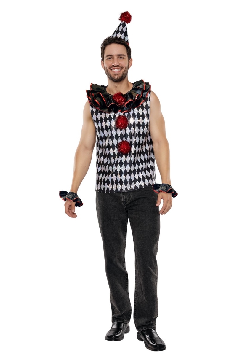 SM2625-CST-M  Mens Clown Costume for Mens - Medium