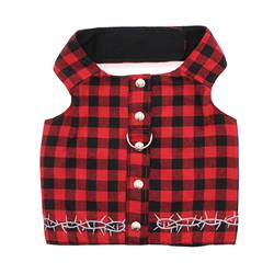 Picture of Doggles HAVBXS14 Biker Vest Buffalo Plaid for Dog - Extra Small