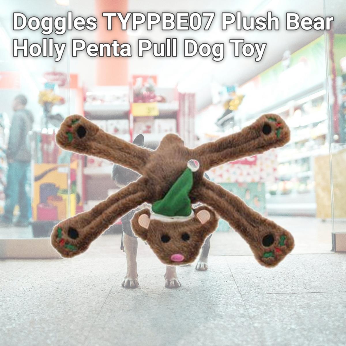 Picture of Doggles TYPPBE07 Plush Bear Holly Penta Pull Dog Toy