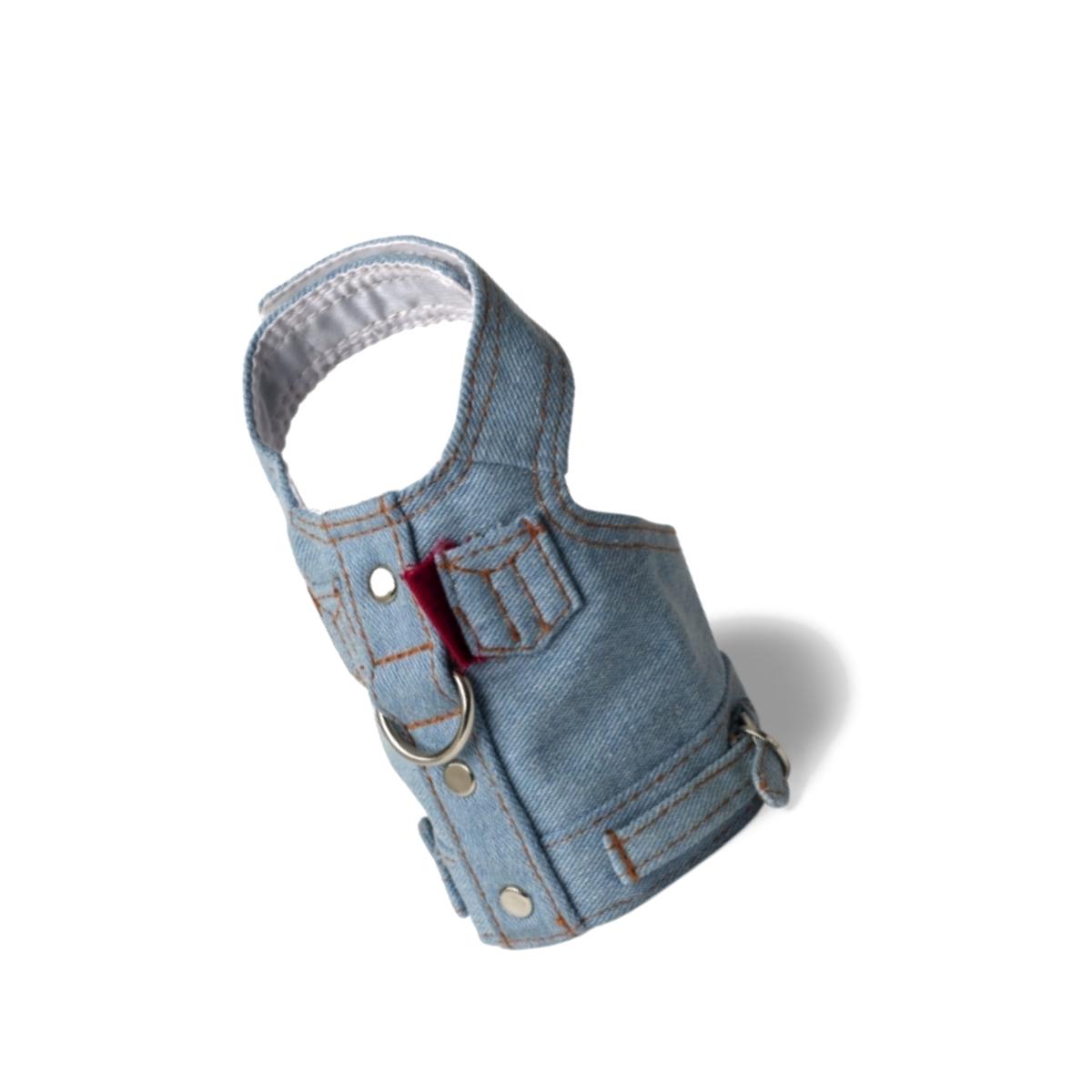 Picture of Doggles HAVJSM04 Small Harness Jean Jacket - Blue