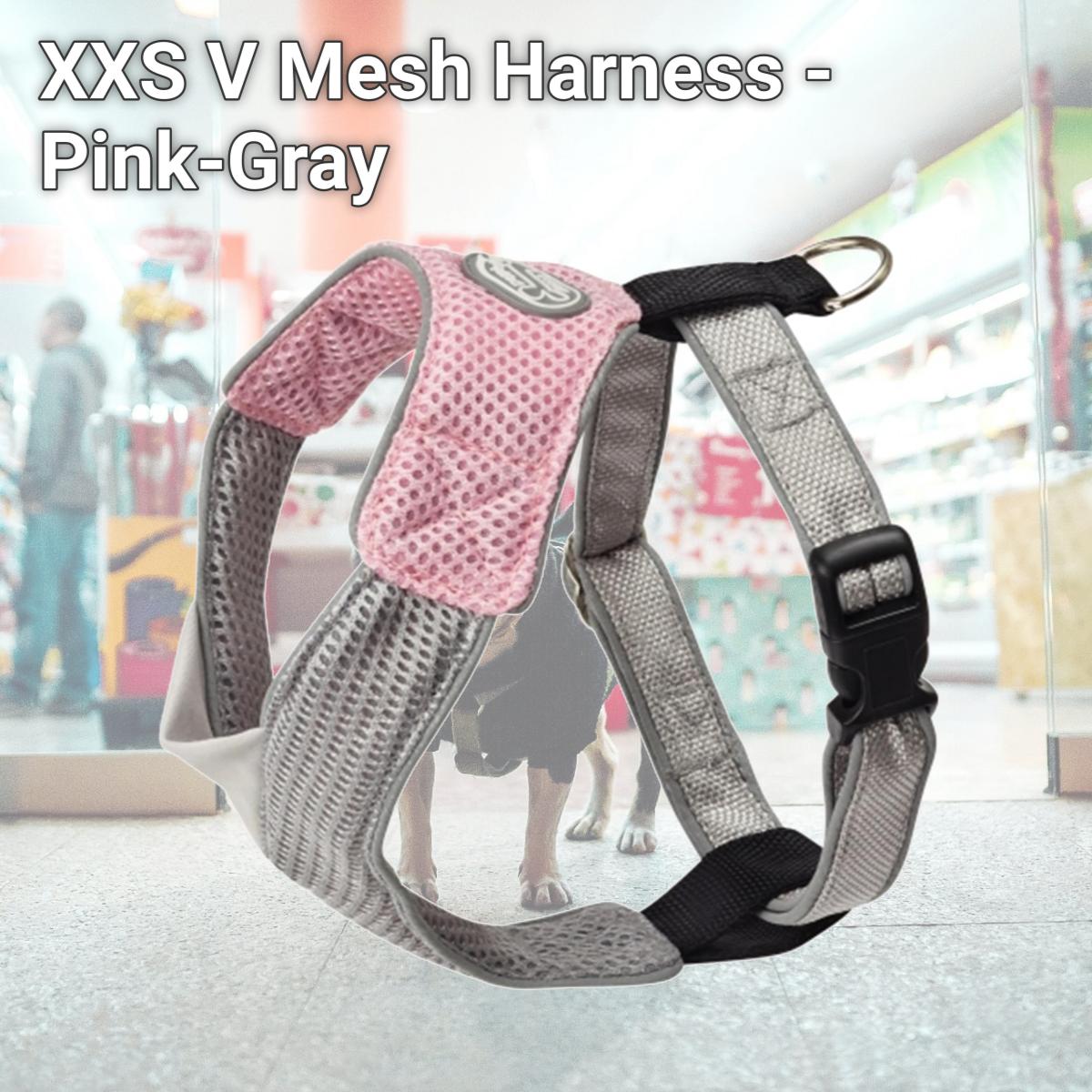 Picture of Doggles HAOMXX02 XXS V Mesh Harness - Pink-Gray