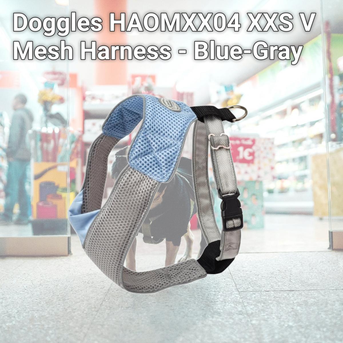 Picture of Doggles HAOMXX04 XXS V Mesh Harness - Blue-Gray
