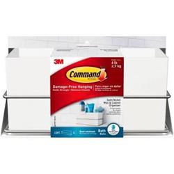 Picture of 3M BATH37-SN-ES Command Wall & Cabinet Organizer - Nickel