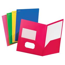 Oxford Translucent Twin Pocket Poly Folder - Assorted Color