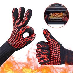 Picture of 3P Experts Heat Resistant BBQ Gloves  Red             