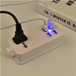 Picture of 3P Experts 4 Port USB &amp; Universal Outlet Charging Station  White         