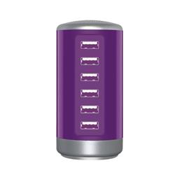 Picture of 3P Experts 30 watt 6 Port USB Charging Station  Purple          