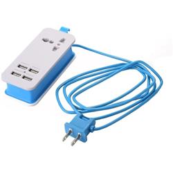 Picture of 3P Experts 4 Port USB &amp; Universal Outlet Charging Station  Blue         