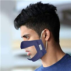 Picture of 3P Experts Clear Face Mask  Black &amp; Blue - Pack of 2        