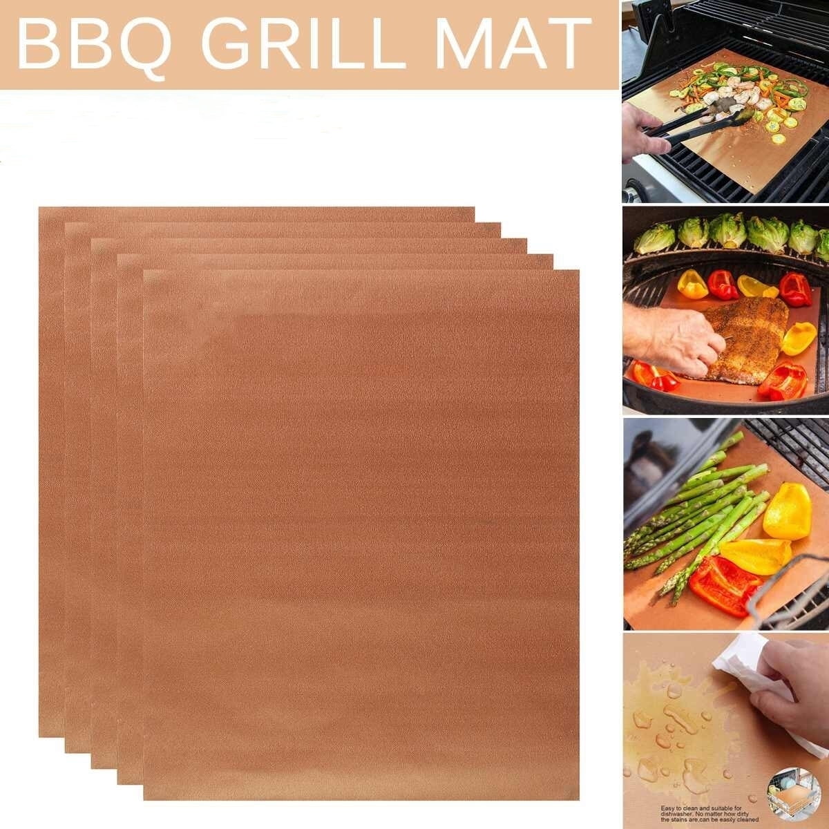 Picture of 3P Experts Copper Grill &amp; Baking Mats - Pack of 5         
