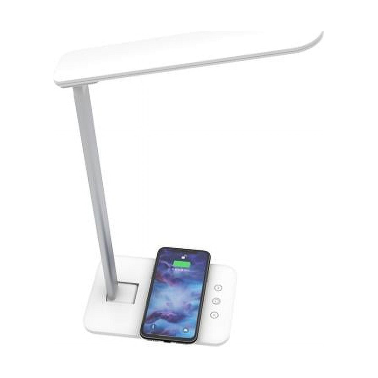 LED Adjustable Desk Lamp with Wireless Charging Base  White -  Destello, DE3460331