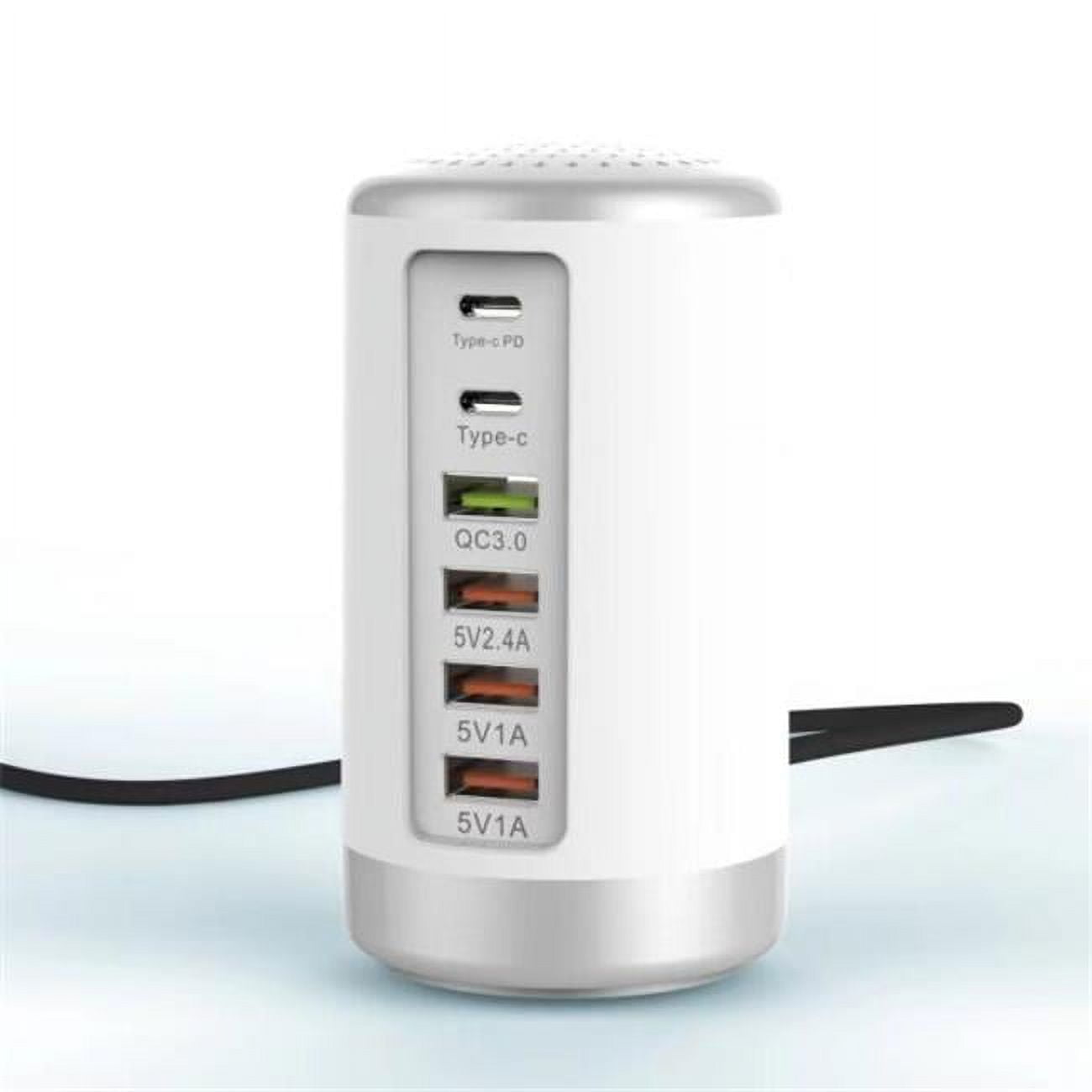Picture of 3P Experts 3PX-6PORTFSTCH-WHT 6 Port Fast Charge Tower&#44; White