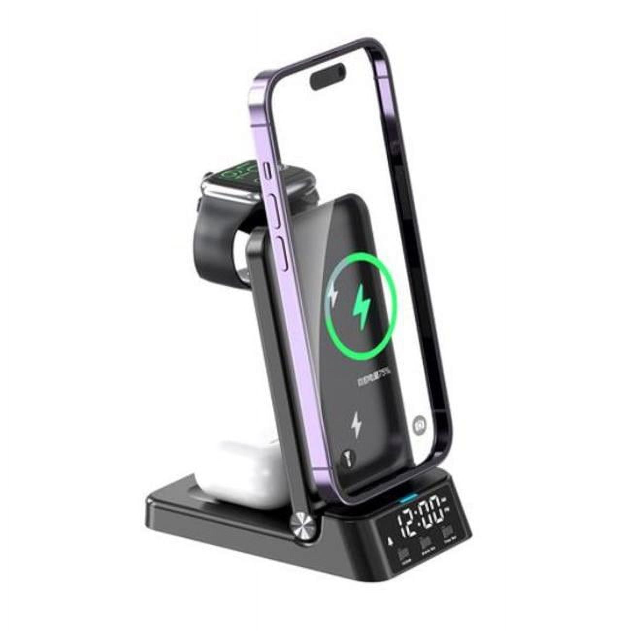 Picture of 3P Experts 3PX-4N1FLDCRG- Black Insight 4-in-1 Wireless Charging Deck, Black