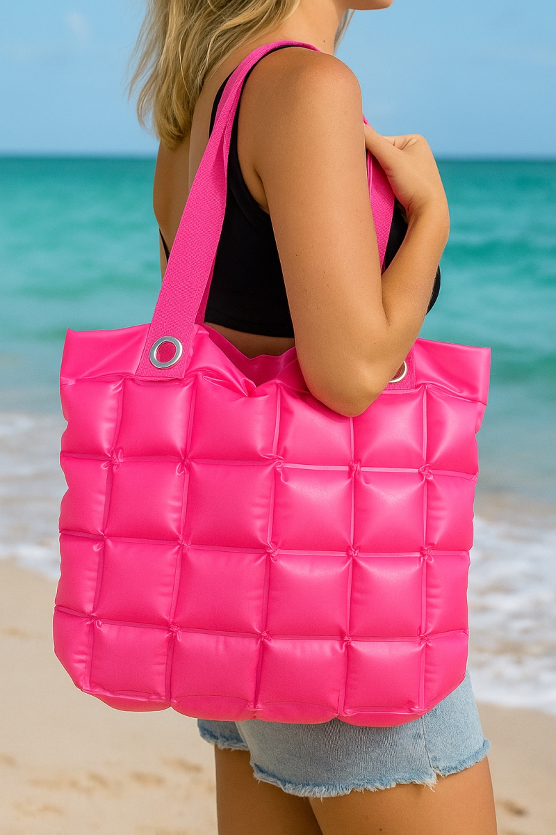 Picture of Clarissa  CLARRISA-INFTOTE-HOTPNK Inflatable Tote Purse