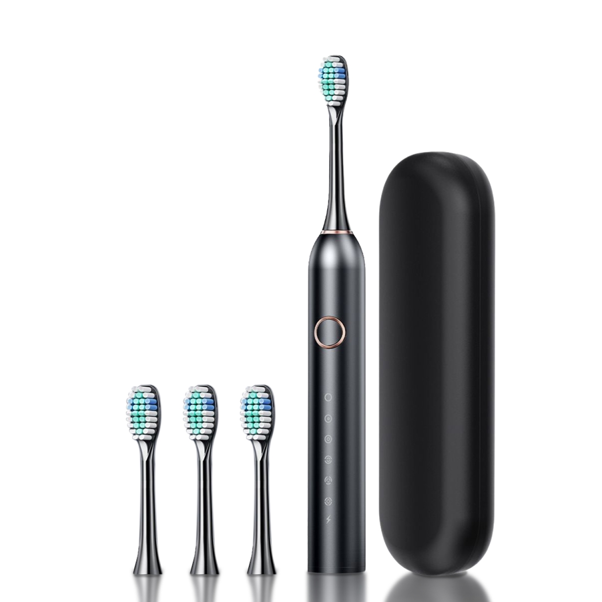 Picture of Remarkable Goodz RG-ELECTOOTHBRUSH-BLK Electric Toothbrush With 4 Brush Heads