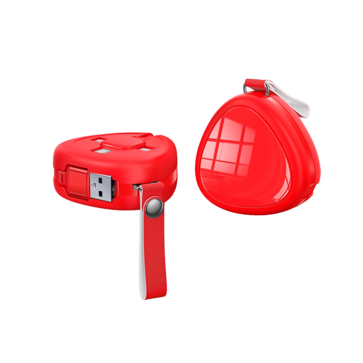 Picture of 3P EXPERTS 3PX-TrioChgr-RED TrioCharge -3N1 Retractable Charger