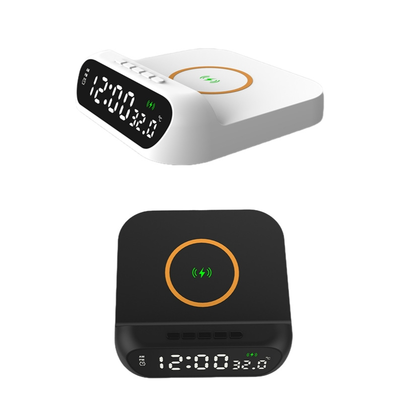 Picture of 3P Experts  3PX-ALARMCHR-WHT 3P Experts Wireless Charger Alarm Clock