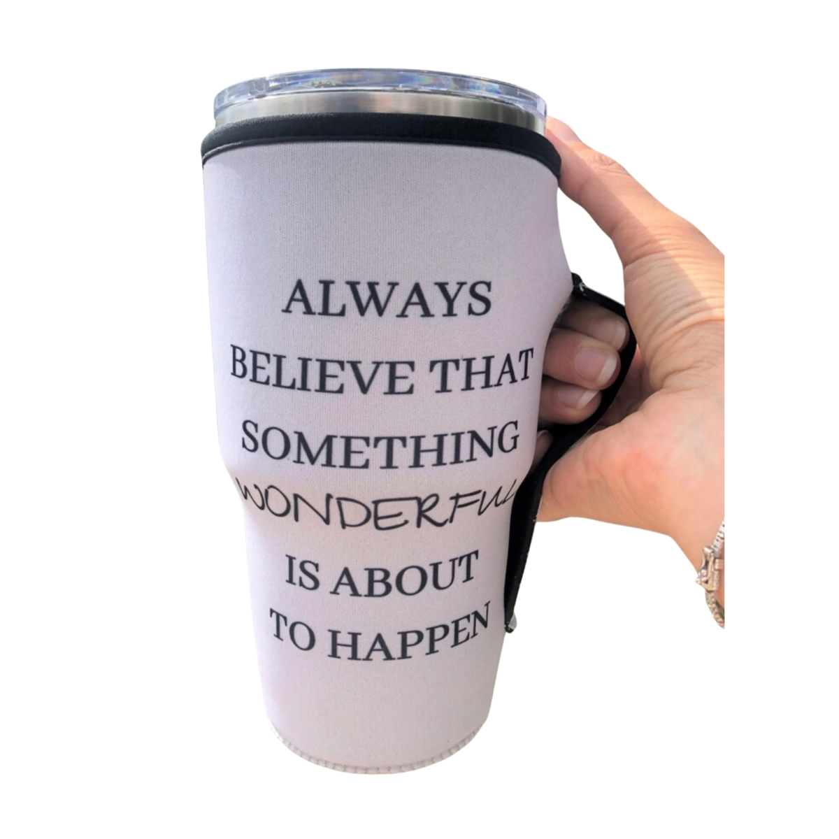 Picture of RG 616361362826 Inspired Tumbler Sleeves - Believe